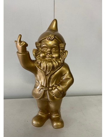 Polyresin gnome finger 30cm gold