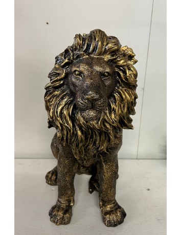 Polyresin lion bronze