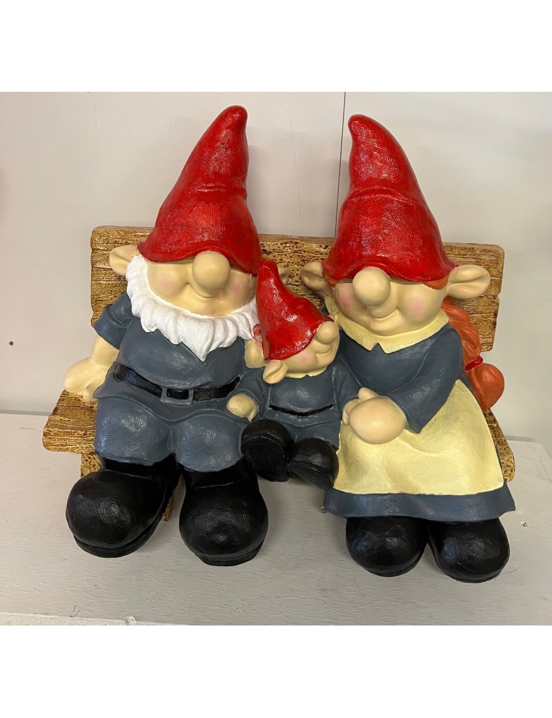 Polyresin gnome family colorful
